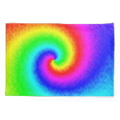 Hippie Boho Tie Dye Psychedelic Twirl Kussensloop (Achterkant-Links)