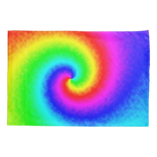  Hippie Boho Tie Dye Psychedelic Twirl Kussensloop (Achterkant-Links)