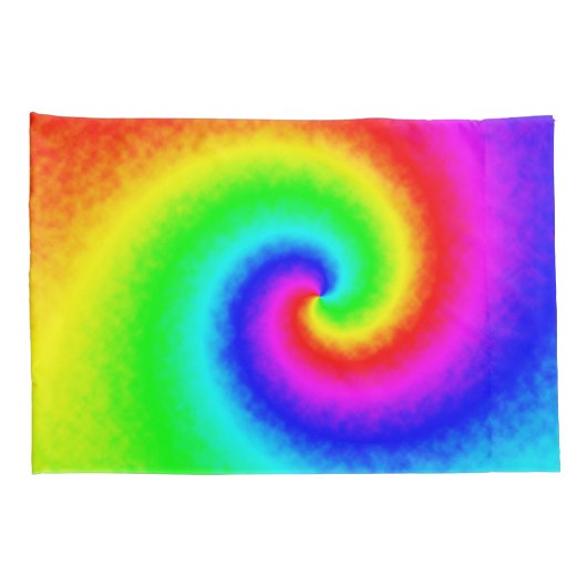  Hippie Boho Tie Dye Psychedelic Twirl Kussensloop (Achterkant-Rechts)