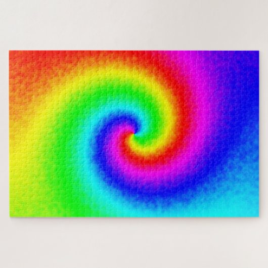 Hippie Boho Tie Dye Psychedelic Twirl Legpuzzel (Horizontaal)