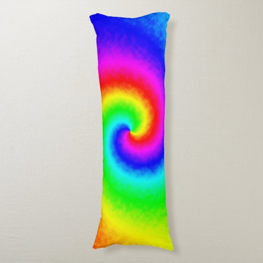  Hippie Boho Tie Dye Psychedelic Twirl Lichaamskussen (Voorkant Verticaal)