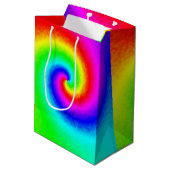  Hippie Boho Tie Dye Psychedelic Twirl Medium Cadeauzakje (Achterkant Gekanteld)