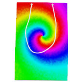  Hippie Boho Tie Dye Psychedelic Twirl Medium Cadeauzakje (Achterkant)