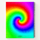 Hippie Boho Tie Dye Psychedelic Twirl Notitieboek (Achterkant)