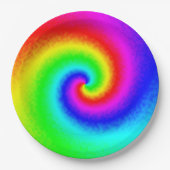  Hippie Boho Tie Dye Psychedelic Twirl Papieren Bordje (Voorkant)