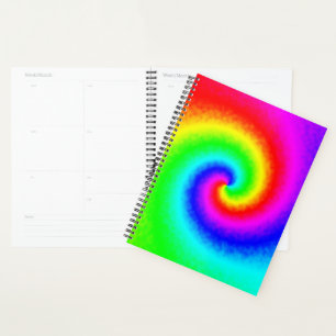 Hippie Boho Tie Dye Psychedelic Twirl Planner