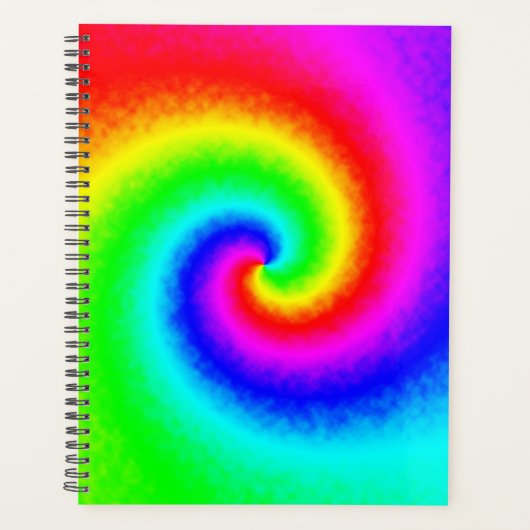 Hippie Boho Tie Dye Psychedelic Twirl Planner (Voorkant)