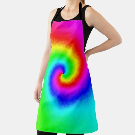 Hippie Boho Tie Dye Psychedelic Twirl Schort (Insitu)