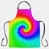 Hippie Boho Tie Dye Psychedelic Twirl Schort (Voorkant)