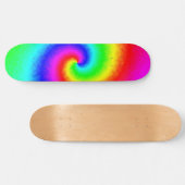  Hippie Boho Tie Dye Psychedelic Twirl Skateboard (Horizontaal)