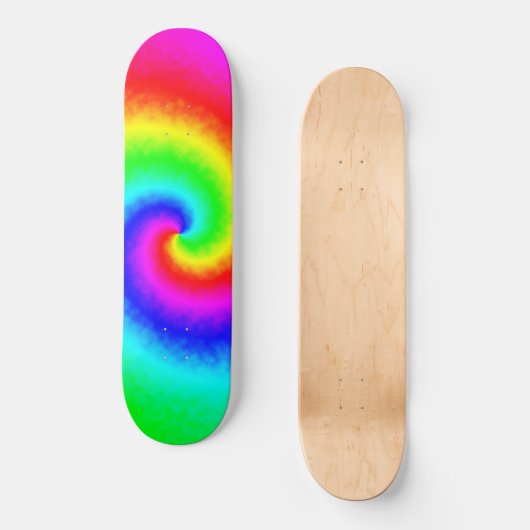  Hippie Boho Tie Dye Psychedelic Twirl Skateboard (Voorkant)