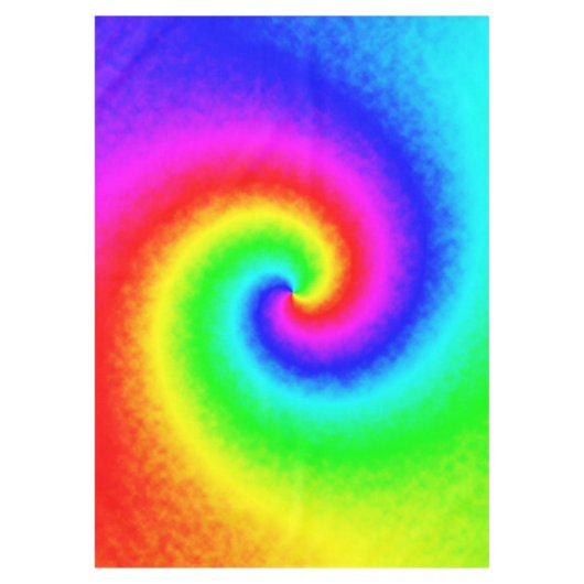  Hippie Boho Tie Dye Psychedelic Twirl Tafelkleed (Voorkant)