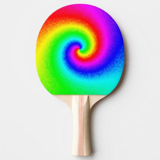 Hippie Boho Tie Dye Psychedelic Twirl Tafeltennisbatje (Voorkant)