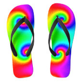  Hippie Boho Tie Dye Psychedelic Twirl Teenslippers (Voetbed)