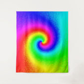  Hippie Boho Tie Dye Psychedelic Twirl Wandkleed (Voorkant)