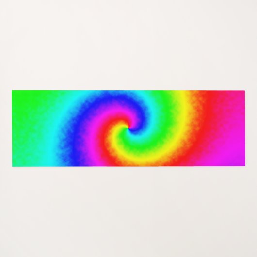  Hippie Boho Tie Dye Psychedelic Twirl Yogamat (Achterkant (horizontaal))