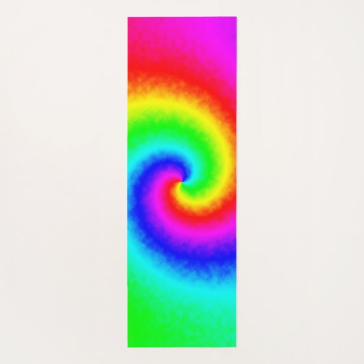  Hippie Boho Tie Dye Psychedelic Twirl Yogamat (Achterkant)