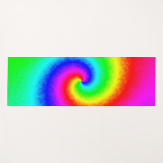  Hippie Boho Tie Dye Psychedelic Twirl Yogamat (Voorkant (horizontaal))