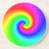  Hippie Boho Tie Dye Psychedelic Twirl Zandsteen Onderzetter (Voorkant)