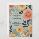 Hippie Boho Waterverf Bloemen Vrijgezellenfeest Kaart (Voorkant)