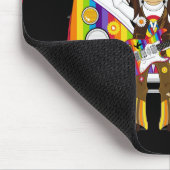 Hippie Boy met Guitar & Camper Van Muismat (Hoek)