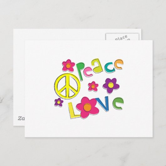 hippie briefkaart (Voorkant / Achterkant)