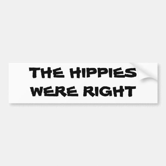 HIPPIE BUMPERSTICKER (Voorkant)