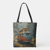 Hippie-bus-all-overprint-tas Tote Bag (Achterkant)