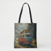 Hippie-bus-all-overprint-tas Tote Bag (Voorkant)