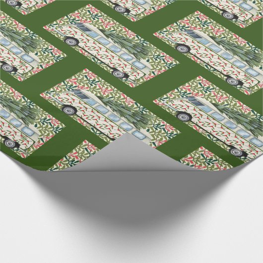 Hippie Bus brengt kerstmis in huis Cadeaupapier (Hoek)