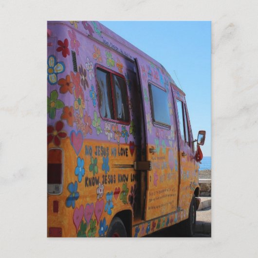 HIPPIE  BUS BRIEFKAART (Voorkant)