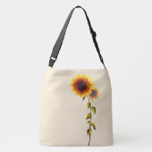Hippie-bus en -zonnebloem crossbody tas (Achterkant)