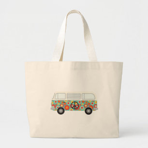 Hippie Bus Grote Tote Bag
