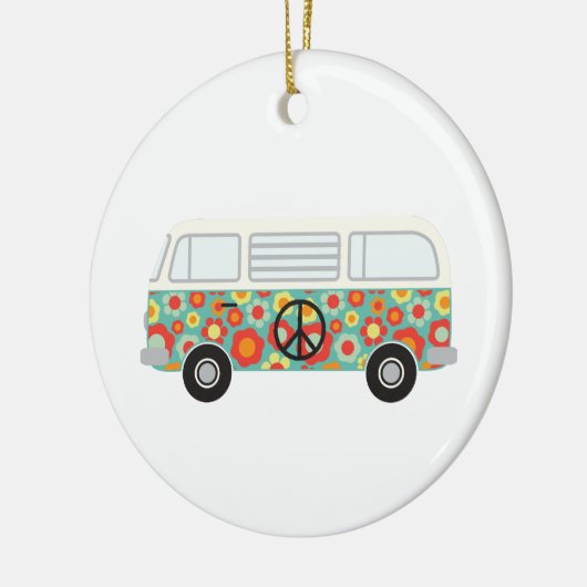 Hippie Bus Keramisch Ornament (Links)