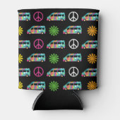 Hippie Bus Peace Sign 70 Blikjeskoeler (Voorkant)