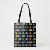 Hippie Bus Peace Sign 70 Tote Bag (Voorkant)