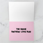 HIPPIE BUS VAN FUNNY GREETING BIRTHDAY KAART (Binnen)