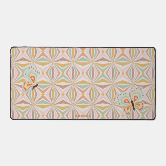 Hippie Butterfly Psychedelic jaren 60 70 Roze n Si Bureaumat (Voorkant)