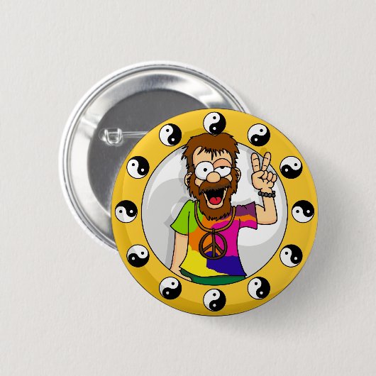 Hippie Button (Voorkant /achterkant)