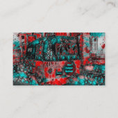 Hippie Camper Blauwgroen Red Glamping Visitekaartje (Voorkant)