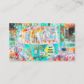 Hippie Camper Blauwgroen White Girly Glamping Visitekaartje (Voorkant)