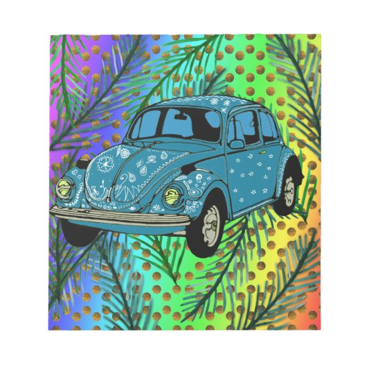 Hippie car Colorful Art Notitieblok (Voorkant)
