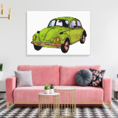 Hippie Car Drawing Wrapped Canvas (Insitu (Woonkamer))