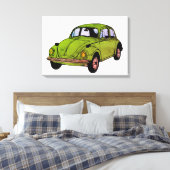 Hippie Car Drawing Wrapped Canvas Afdruk (Insitu (Slaapkamer))