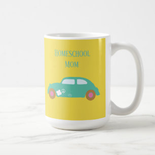 Hippie car homeschool mama koffiemok