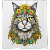 Hippie Cat Douchegordijn (Voorkant)