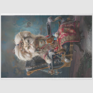 Hippie Chic Cat Decoupage Tissuepapier