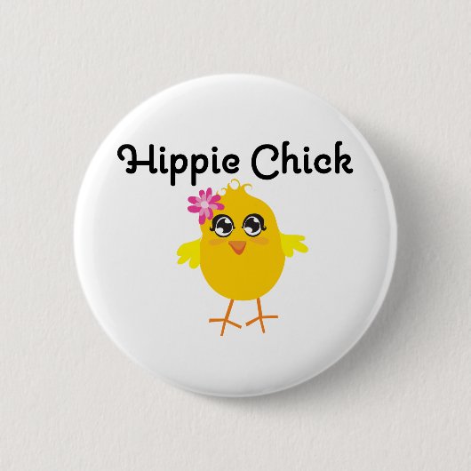 Hippie Chick 1 Ronde Button 5,7 Cm (Voorkant)