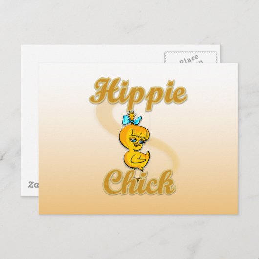 Hippie Chick Briefkaart (Voorkant / Achterkant)