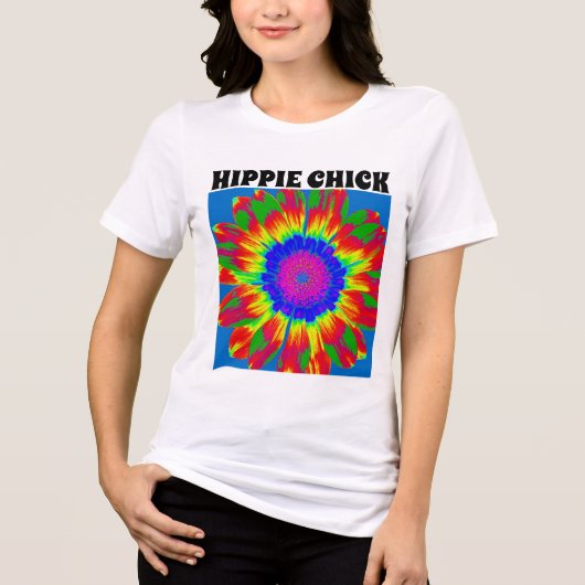 HIPPIE CHICK DAMES T-SHIRTS (Voorkant)